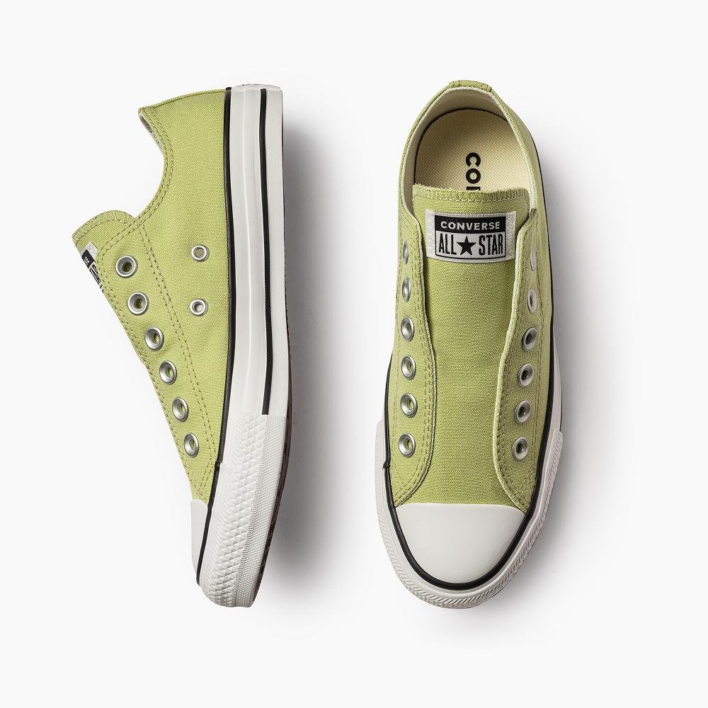 Chuck Taylor All Star Slip On Seasonal Colors Cano Baixo Verde Amarelo Esverdeado 2