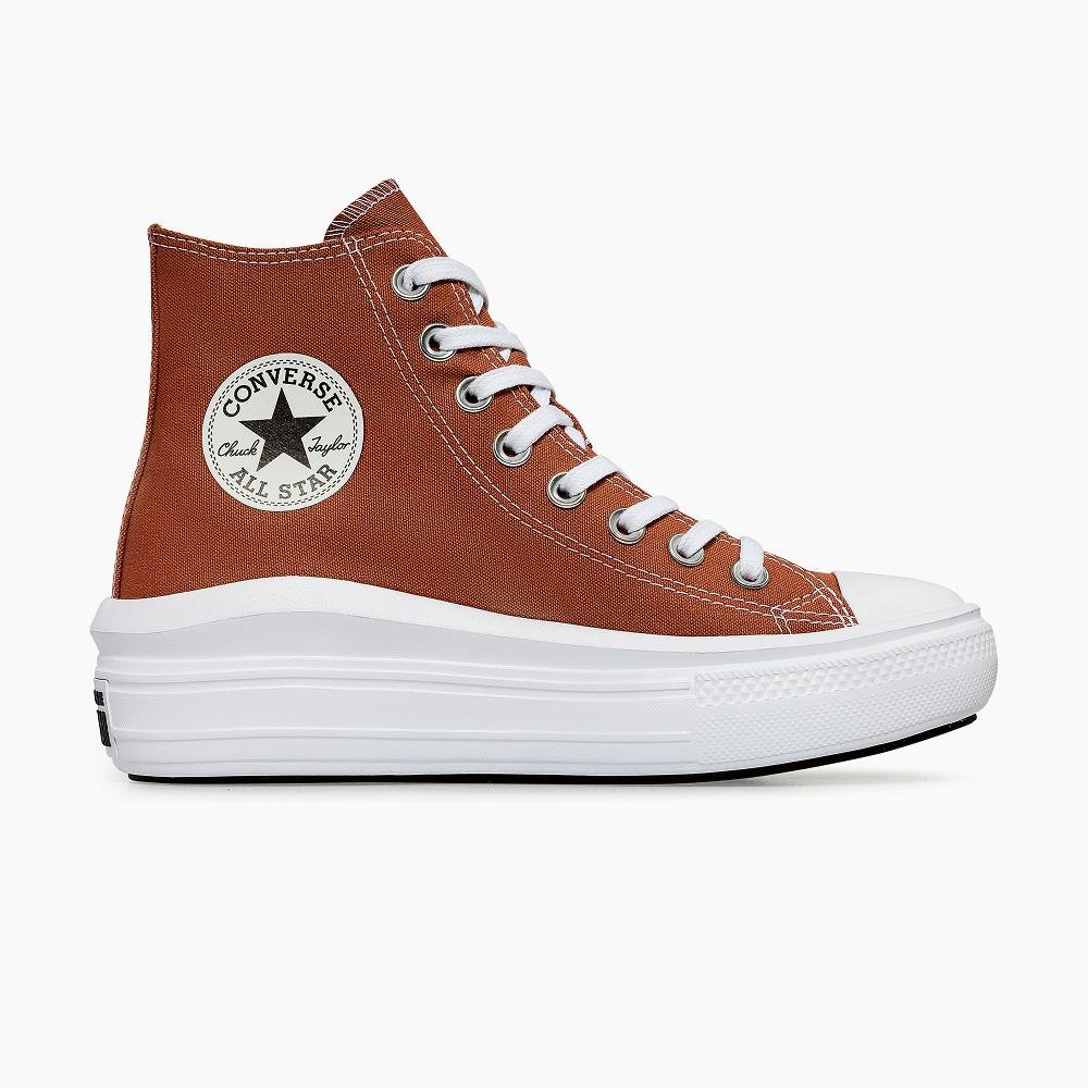 Tênis Chuck Taylor All Star Move Cano Alto Marrom Telha