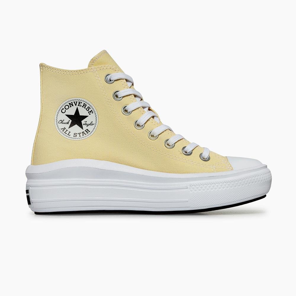 Tênis Chuck Taylor All Star Move Cano Alto Amarelo