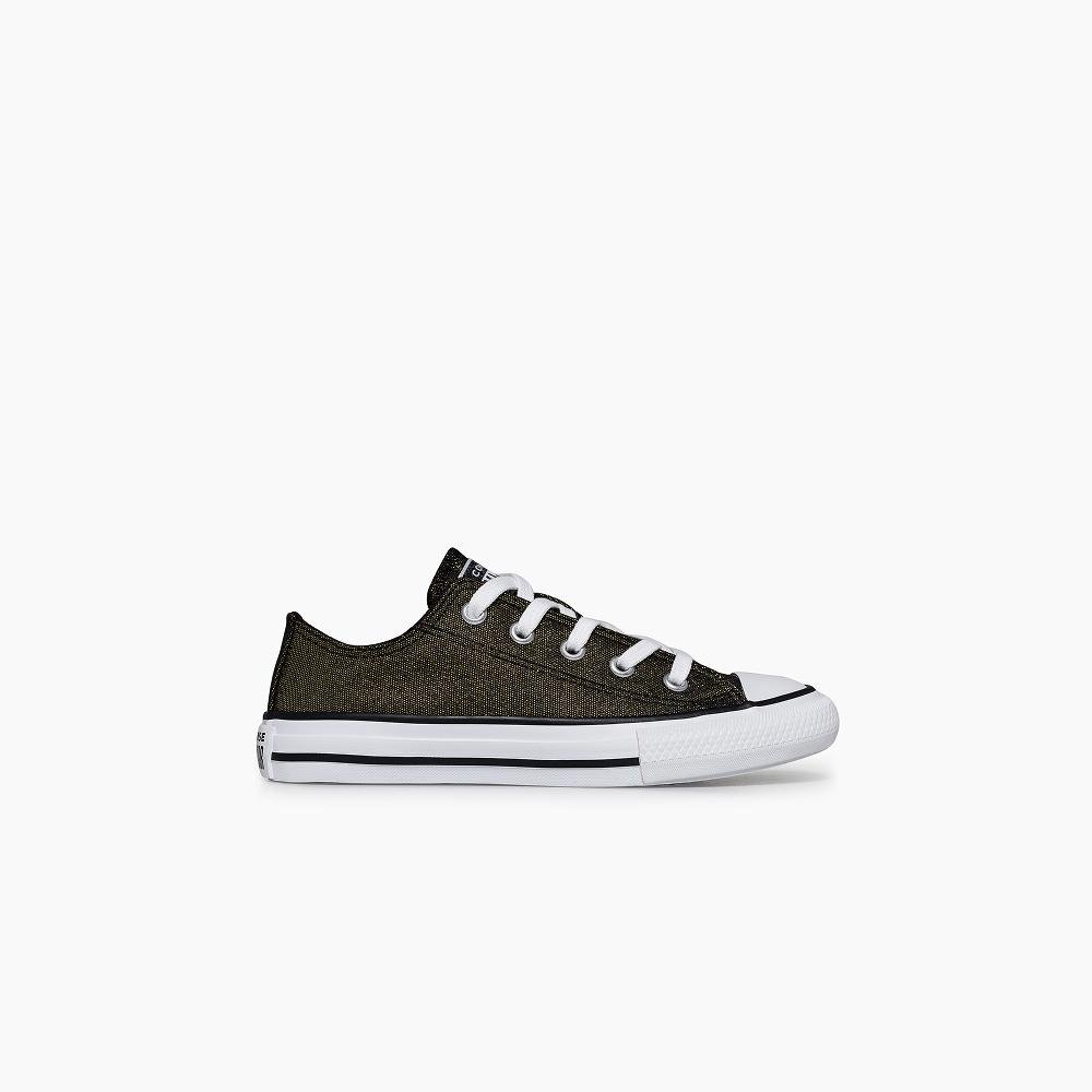Tênis Juvenil Chuck Taylor All Star Shine Cano Baixo Preto