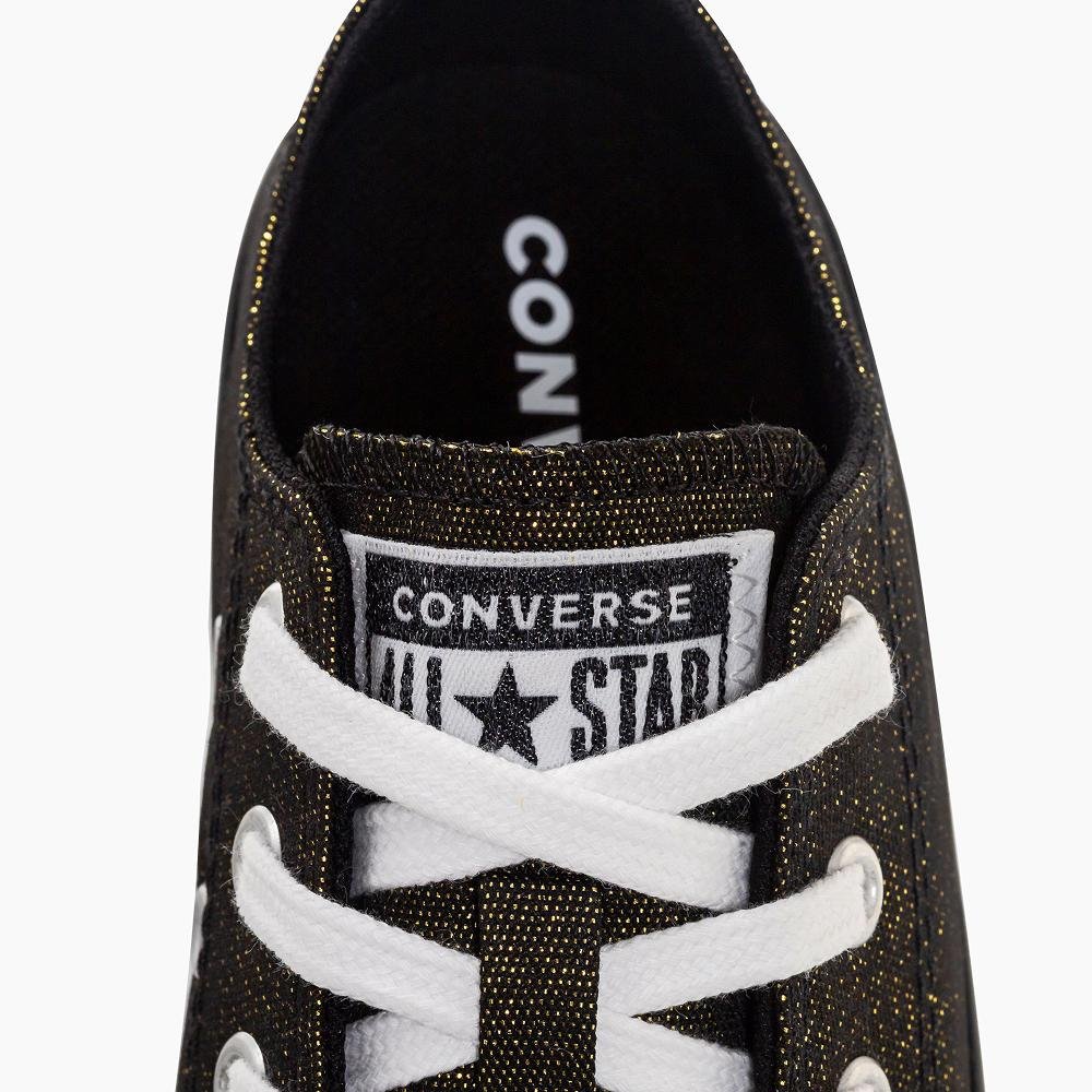 Tênis Juvenil Chuck Taylor All Star Shine Cano Baixo Preto Preto 2