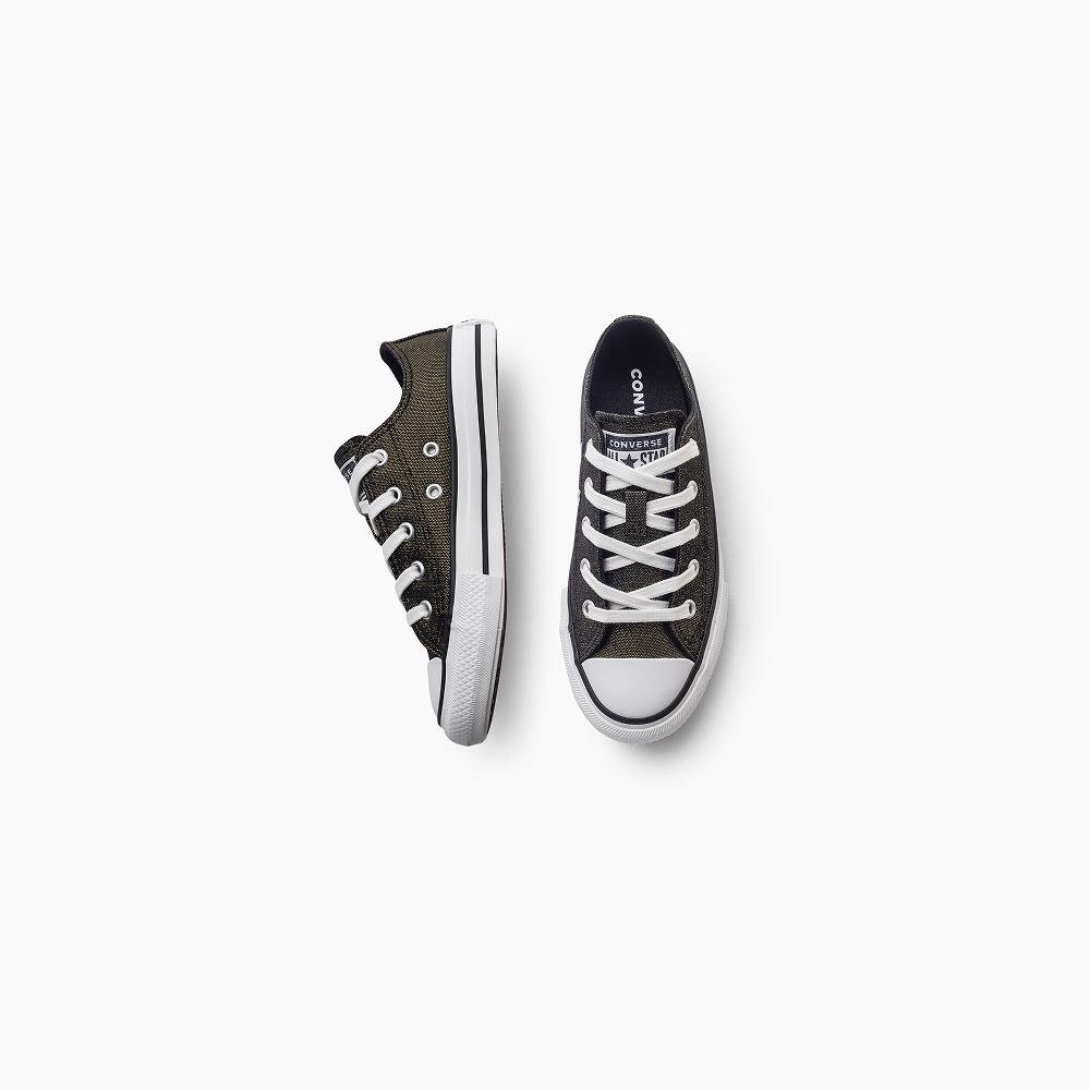 Tênis Juvenil Chuck Taylor All Star Shine Cano Baixo Preto Preto 5