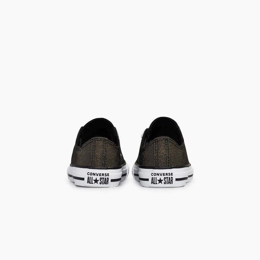 Tênis Juvenil Chuck Taylor All Star Shine Cano Baixo Preto Preto 8