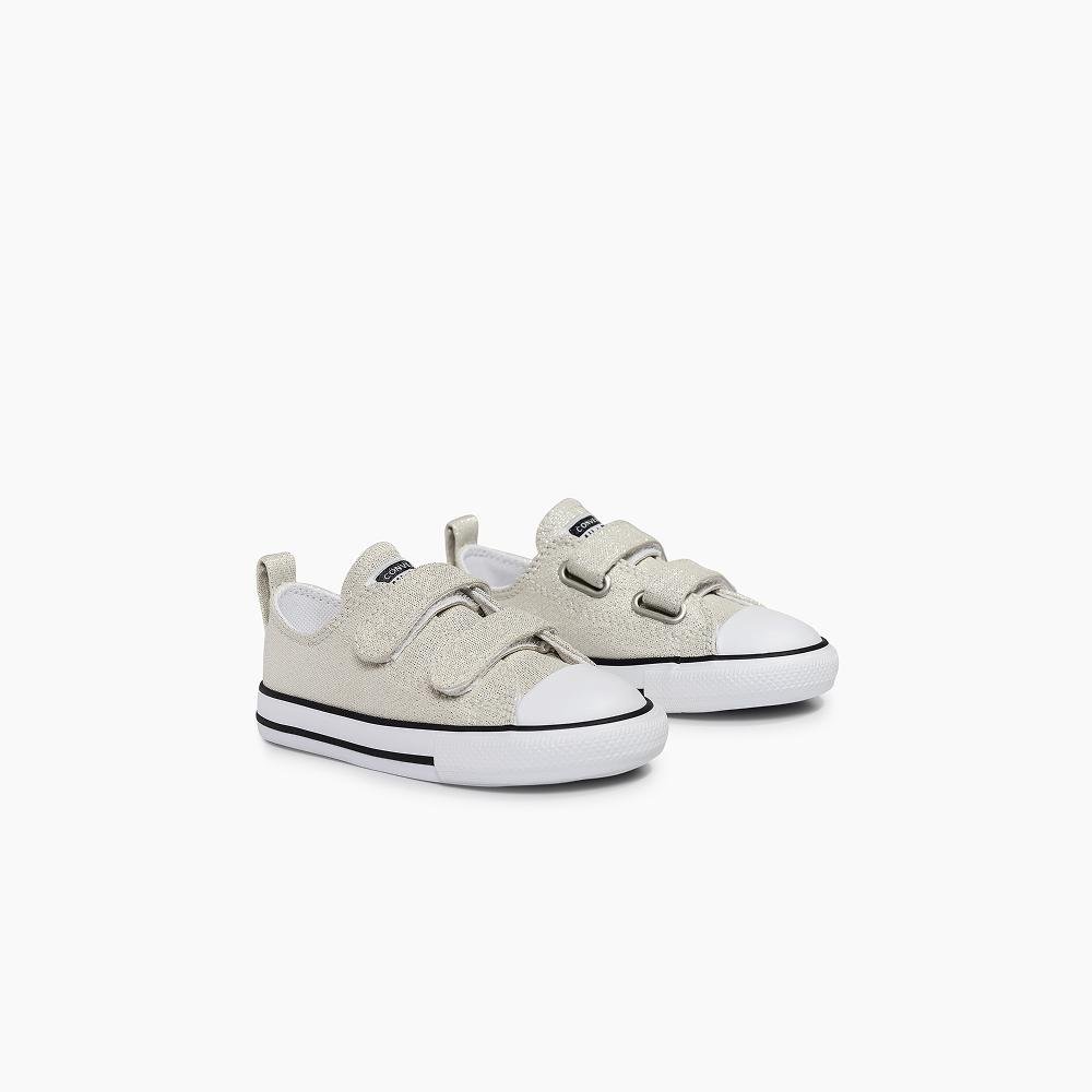 Tênis Infantil Chuck Taylor All Star 2v Cano Baixo Prata Prata 4