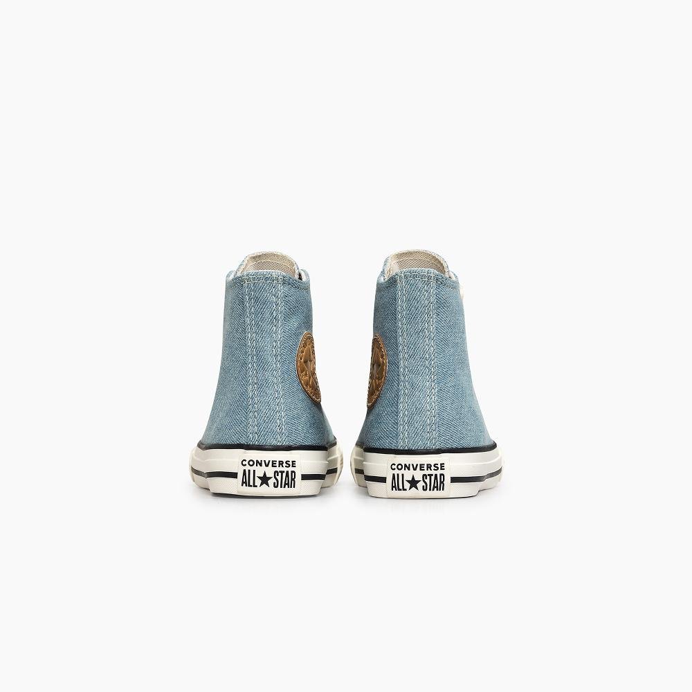 Tênis Juvenil Chuck Taylor All Star Denim Alto Azul Claro Azul Claro 7