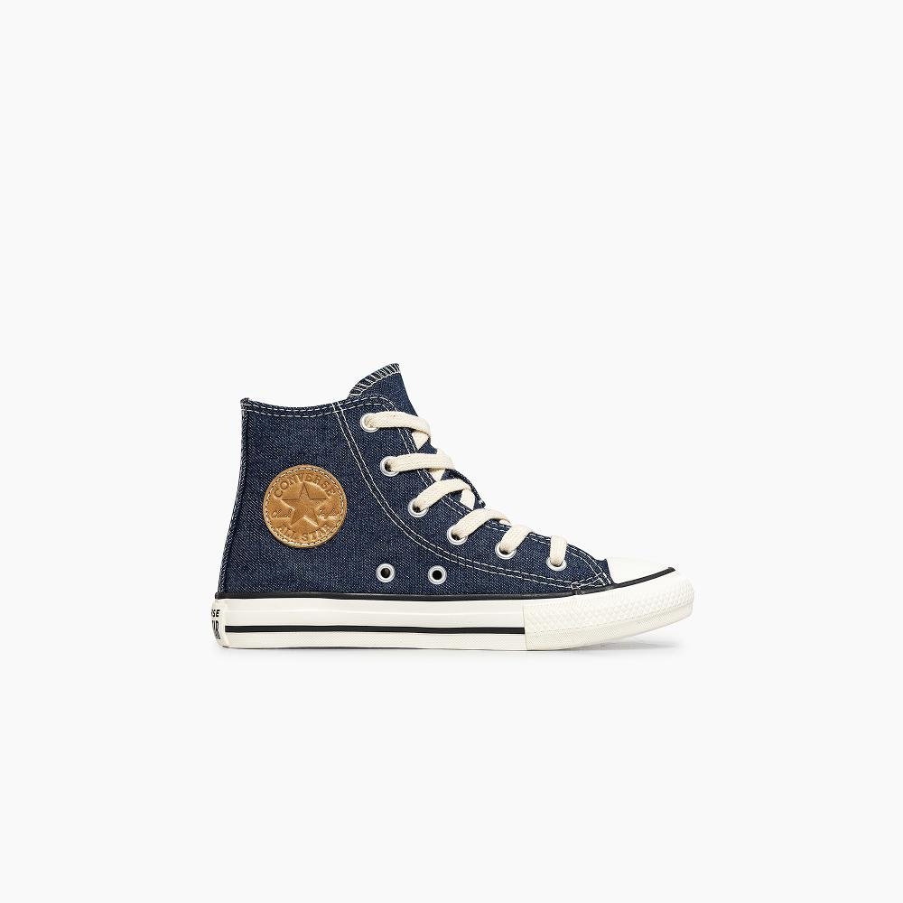 Tênis Juvenil Chuck Taylor All Star Denim Alto Azul Escuro