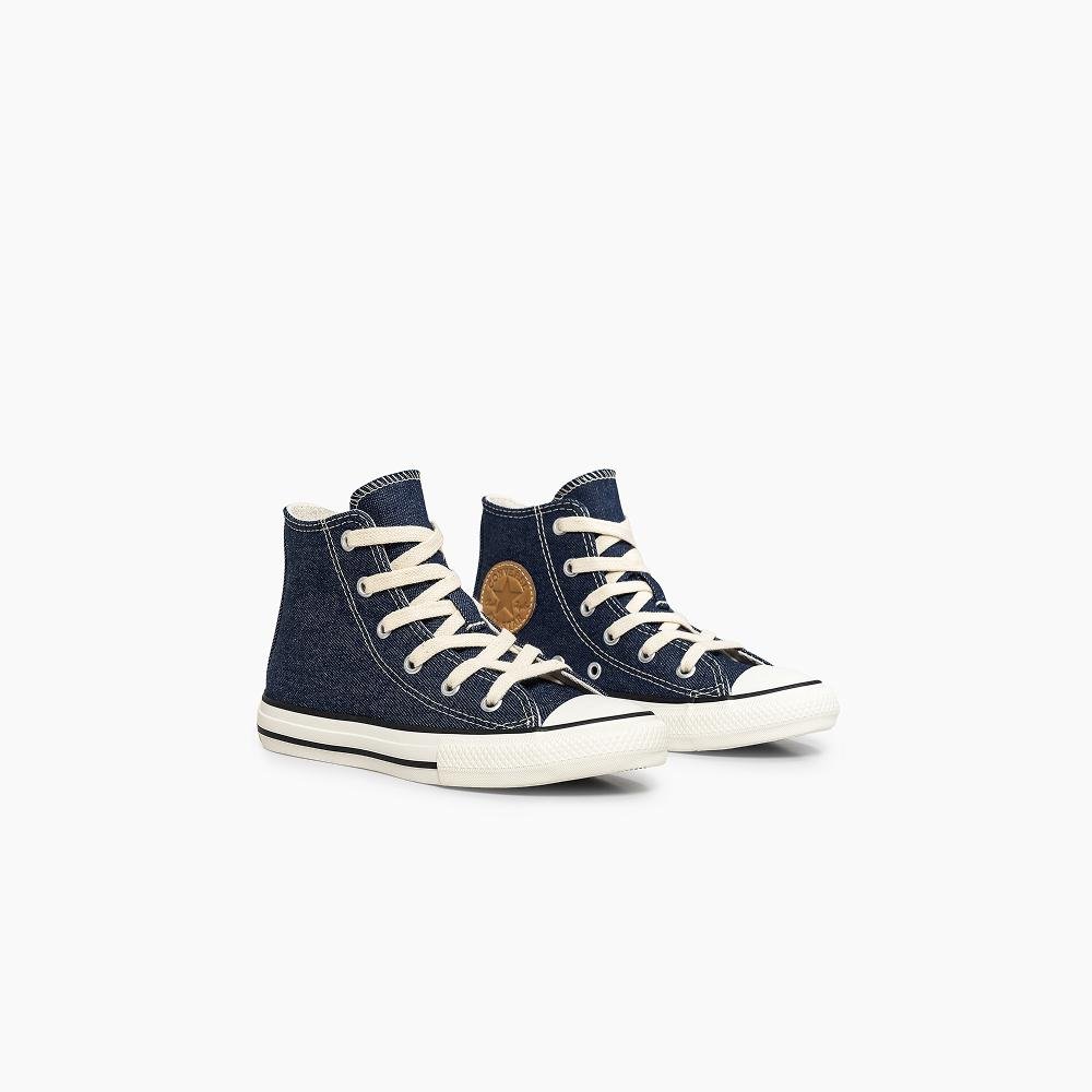 Tênis Juvenil Chuck Taylor All Star Denim Alto Azul Escuro Azul Escuro 5