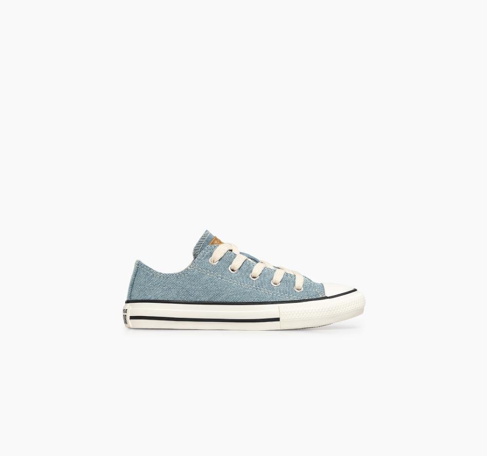 Tênis Juvenil Chuck Taylor All Star Denim Baixo Azul Claro