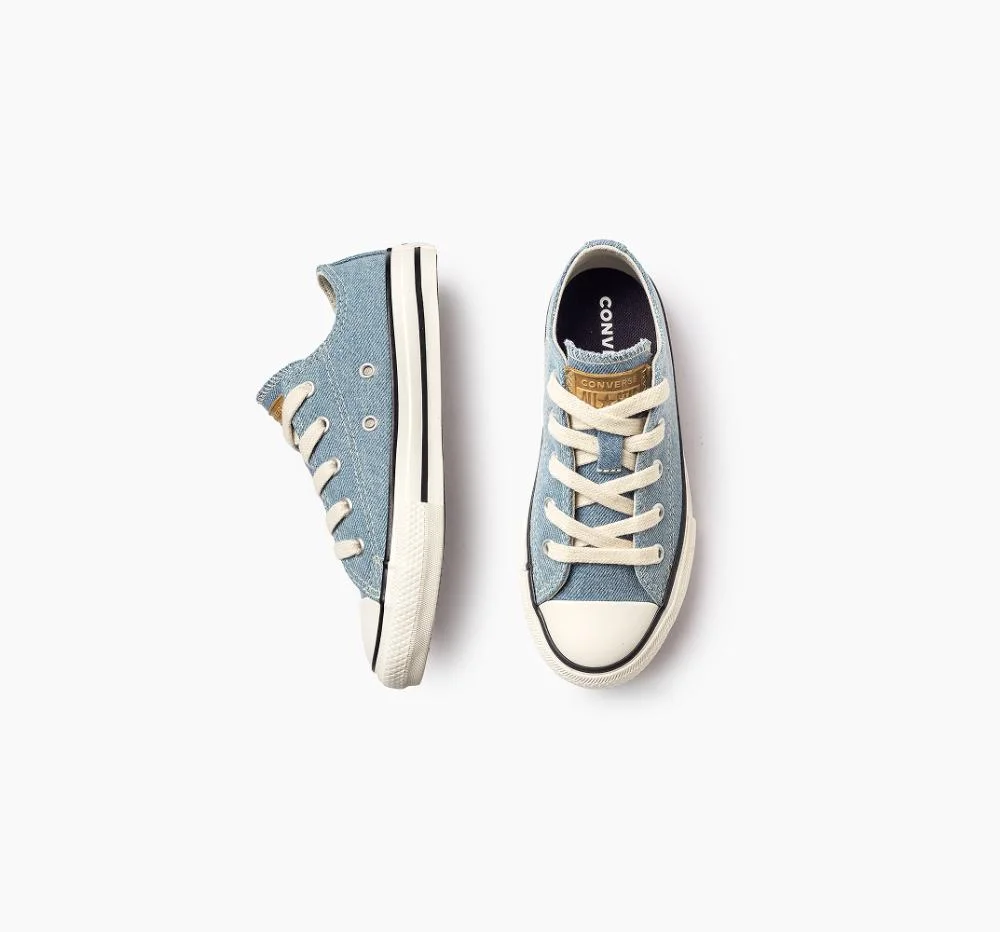 Tênis Juvenil Chuck Taylor All Star Denim Baixo Azul Claro Azul Claro 2