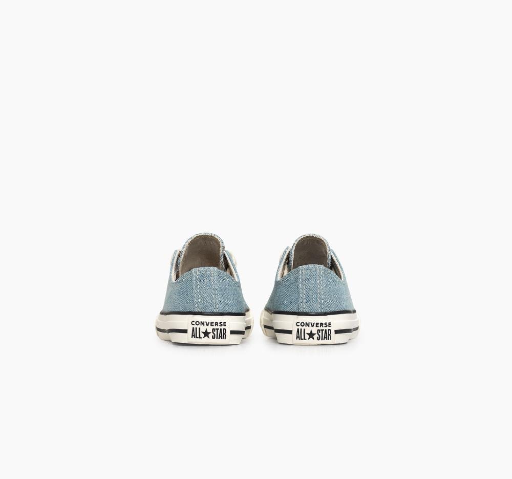 Tênis Juvenil Chuck Taylor All Star Denim Baixo Azul Claro Azul Claro 7