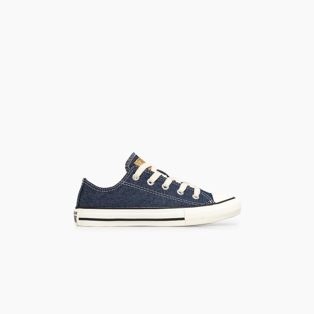 Tênis Juvenil Chuck Taylor All Star Denim Baixo Azul Escuro