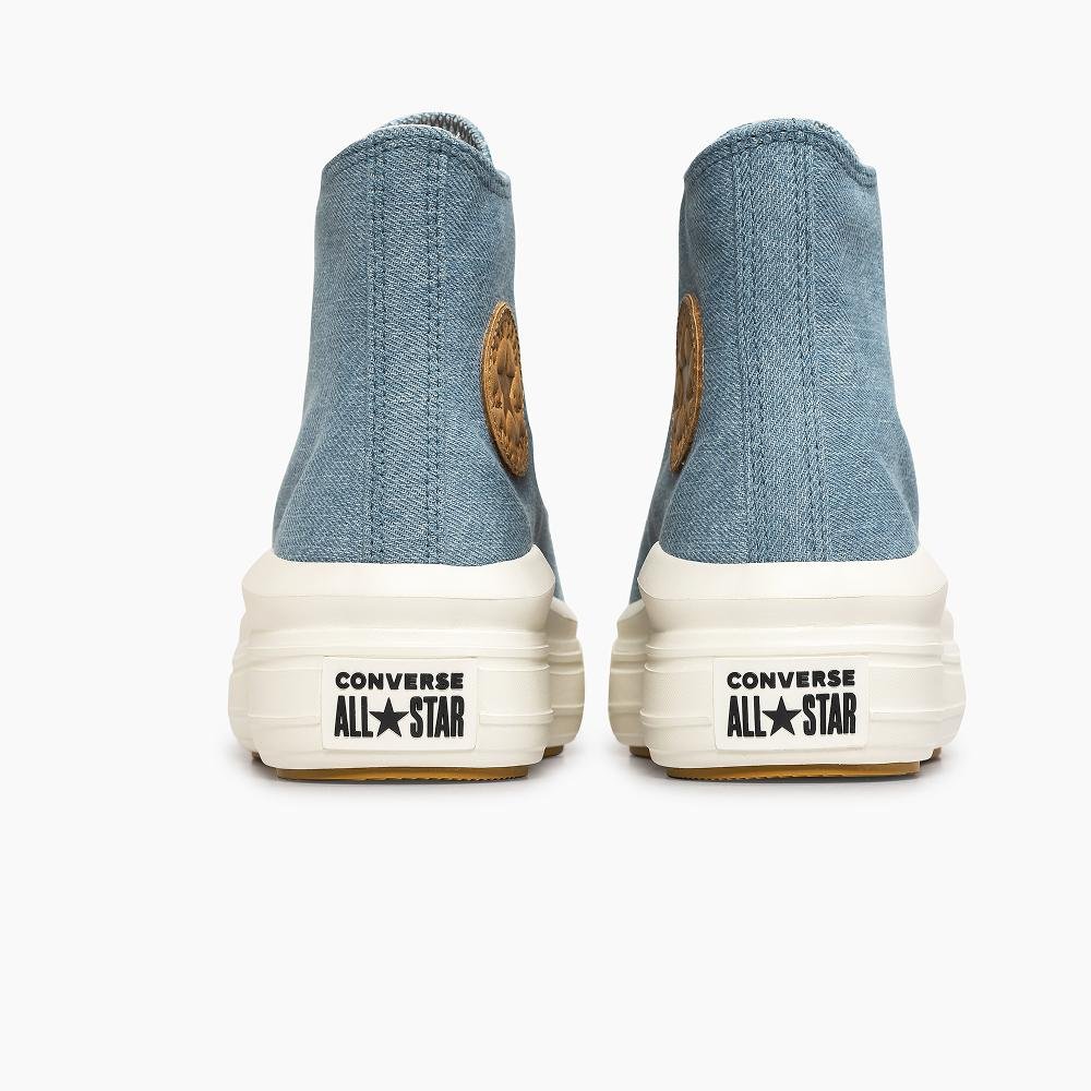 Tênis Chuck Taylor All Star Move Denim Cano Alto Azul Claro Azul Claro 7