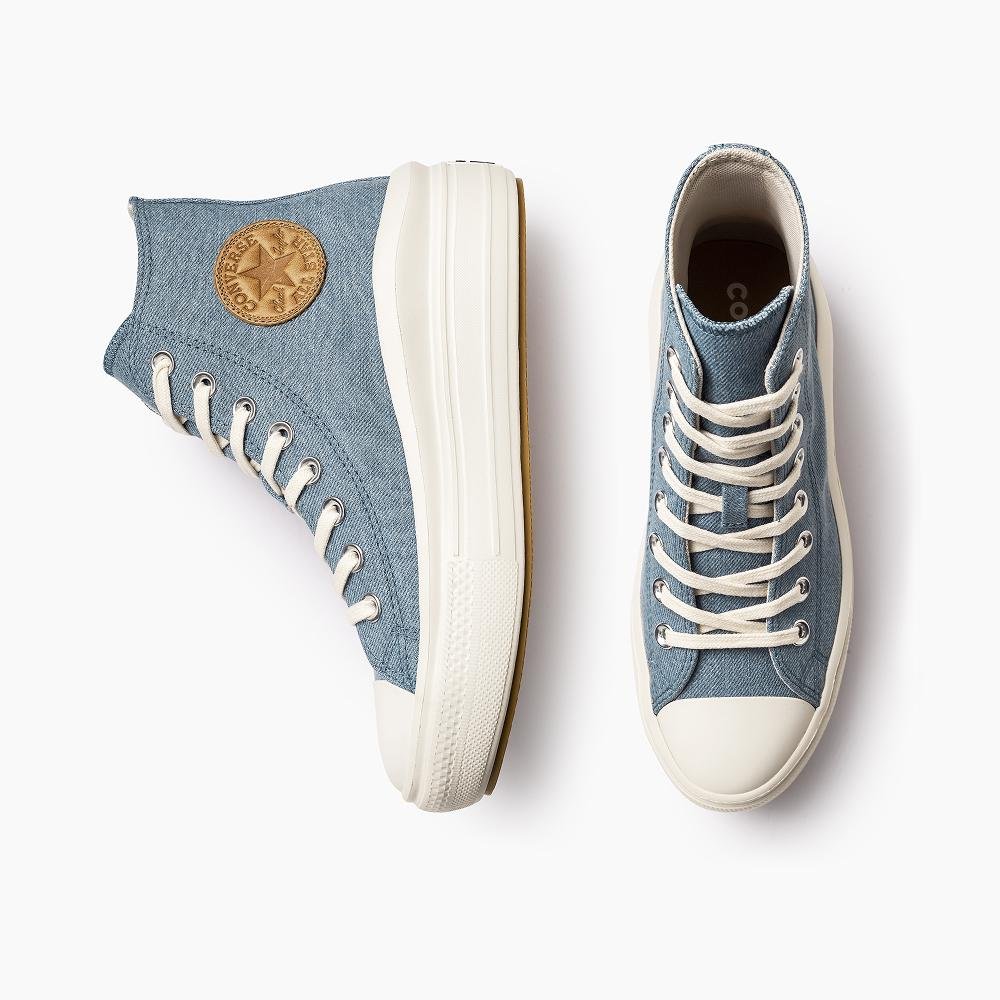 Tênis Chuck Taylor All Star Move Denim Cano Alto Azul Claro Azul Claro 2