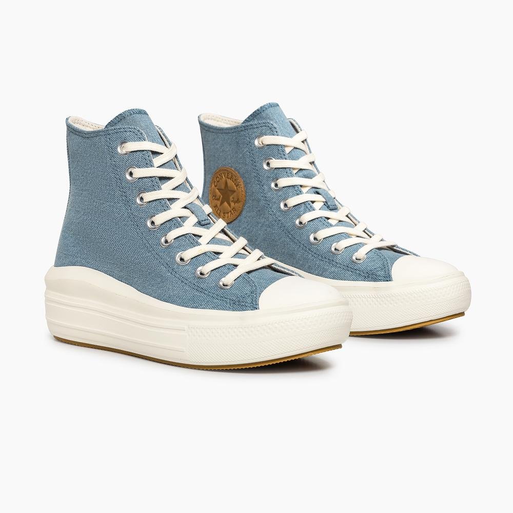 Tênis Chuck Taylor All Star Move Denim Cano Alto Azul Claro Azul Claro 5