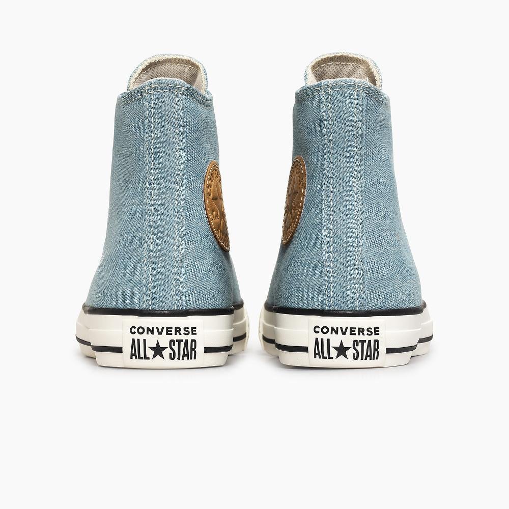 Tênis Chuck Taylor All Star Denim Cano Alto Azul Claro Azul Claro 8