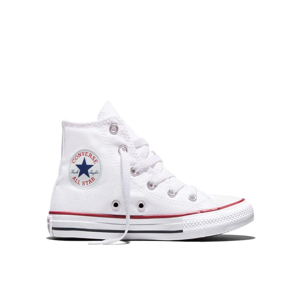 Tênis Juvenil Chuck Taylor All Star Canvas Cano Alto Branco