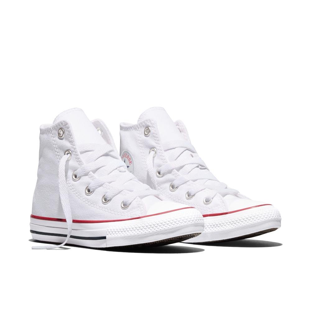 Tênis Juvenil Chuck Taylor All Star Canvas Cano Alto Branco Branco 5