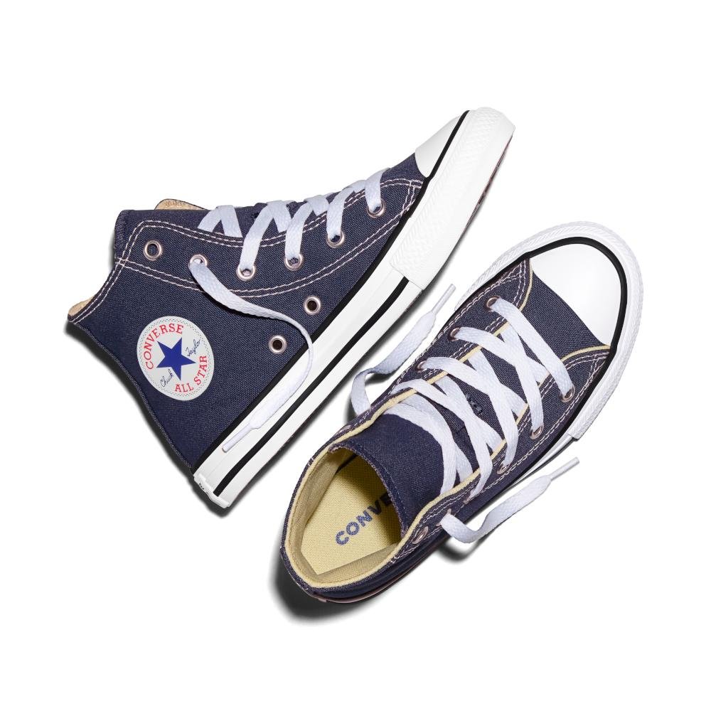 Tênis Juvenil Chuck Taylor All Star Canvas Cano Alto Azul Azul 2
