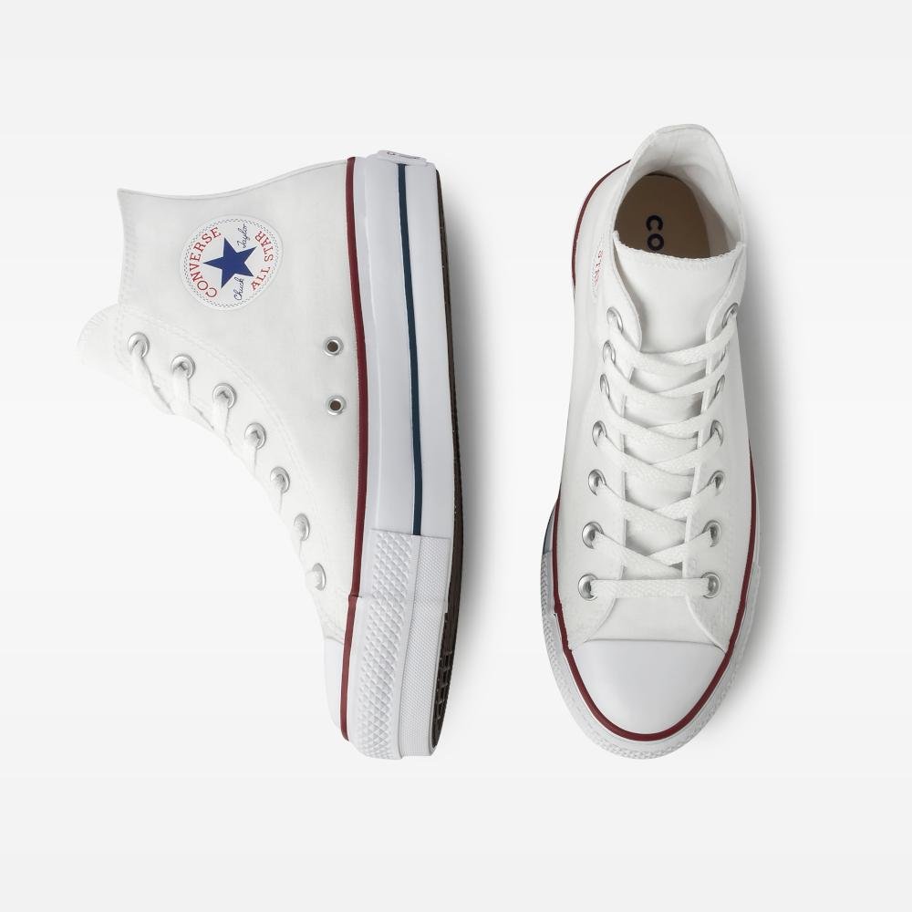 Tênis Chuck Taylor All Star Lift Canvas Cano Alto Branco Branco 2