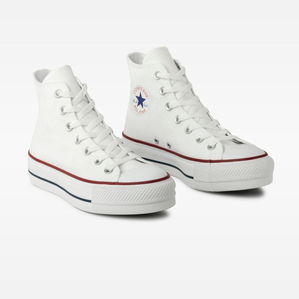Tênis Chuck Taylor All Star Lift Canvas Cano Alto Branco Branco 4
