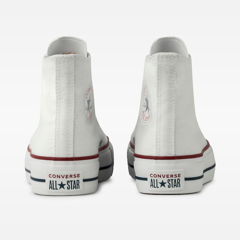Tênis Chuck Taylor All Star Lift Canvas Cano Alto Branco Branco 7