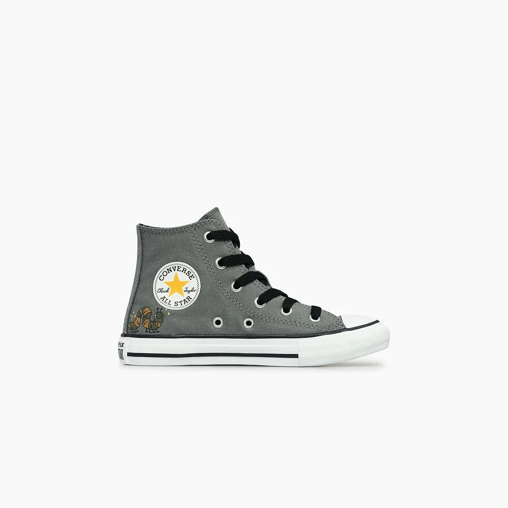 Tênis Juvenil Chuck Taylor All Star Bugs Cano Alto Cinza