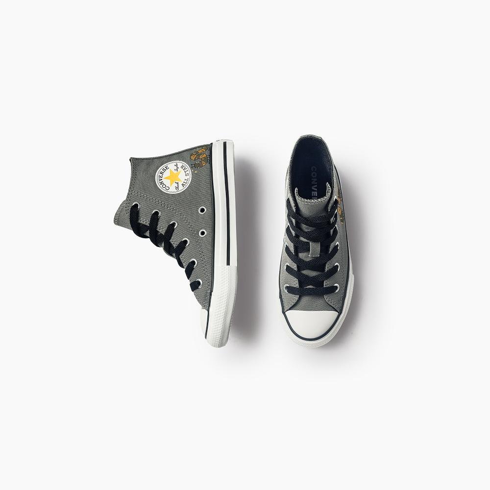 Tênis Juvenil Chuck Taylor All Star Bugs Cano Alto Cinza Cinza 2