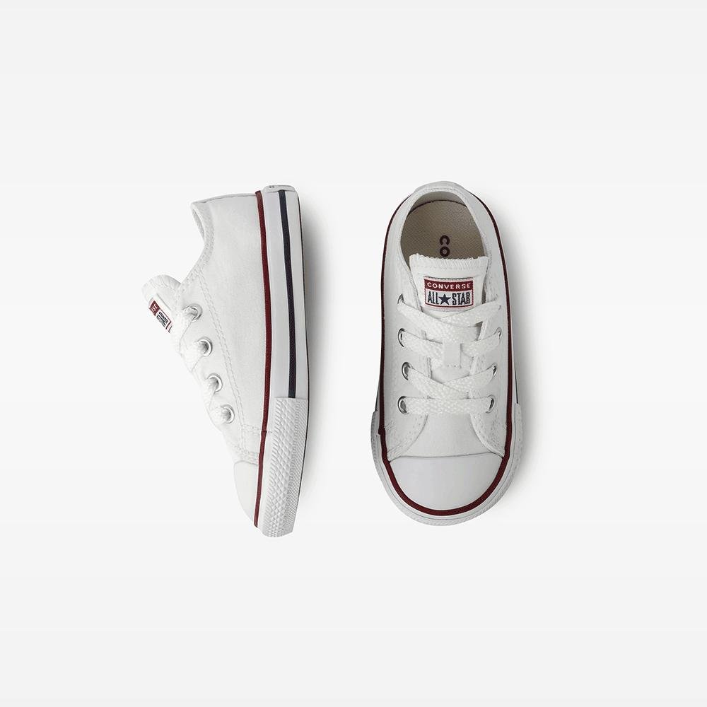 Tênis Criança Chuck Taylor All Star Canvas Cano Baixo Branco Branco 2