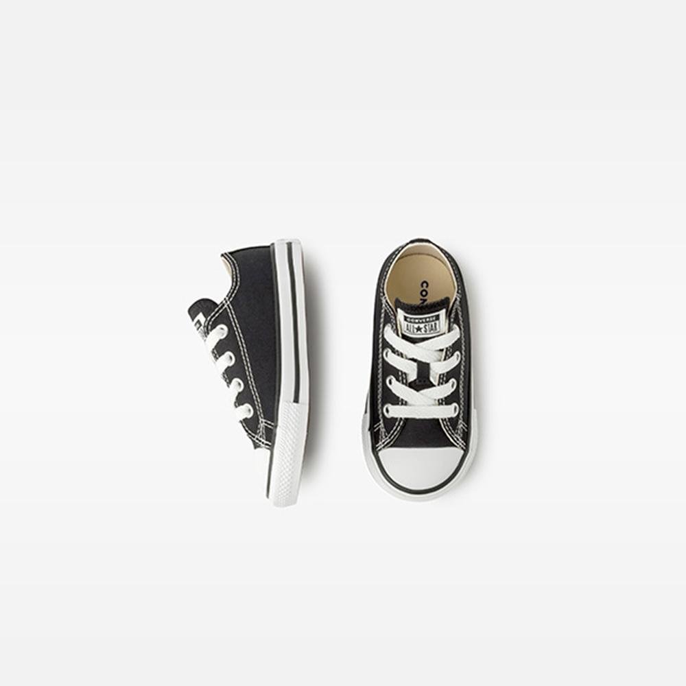 Tênis Criança Chuck Taylor All Star Canvas Cano Baixo Preto Preto 2