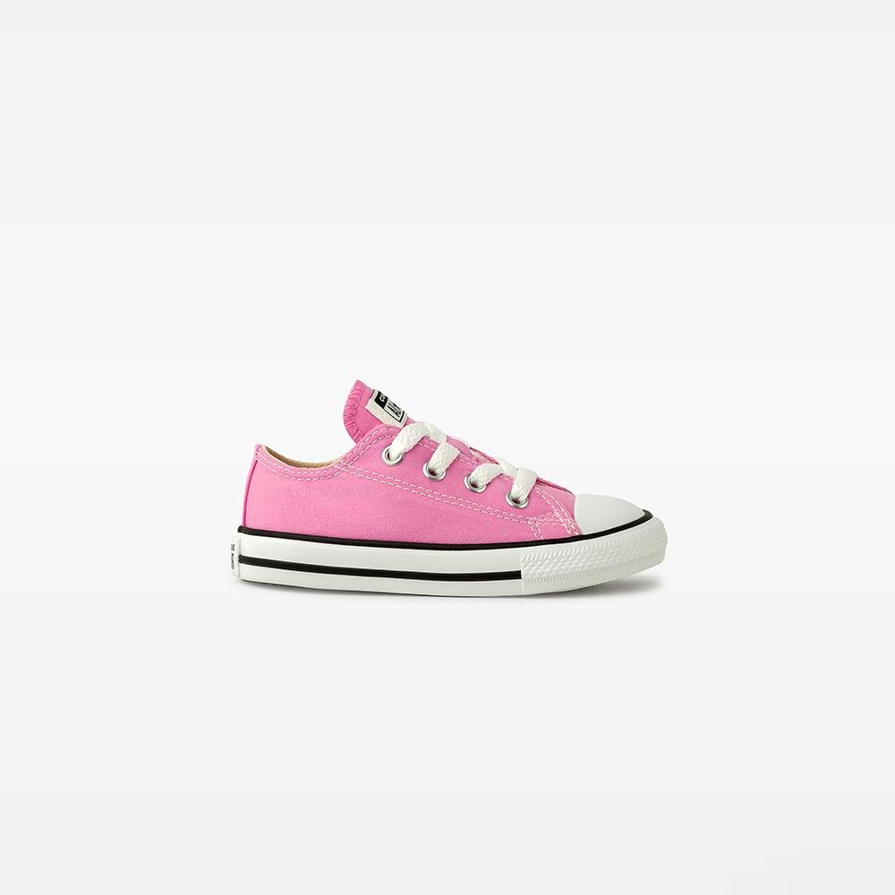 Tênis Criança Chuck Taylor All Star Canvas Cano Baixo Rosa