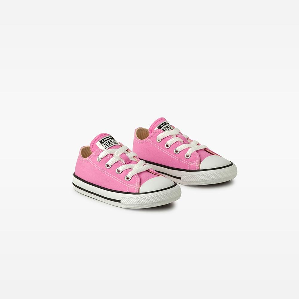 Tênis Criança Chuck Taylor All Star Canvas Cano Baixo Rosa Rosa 4