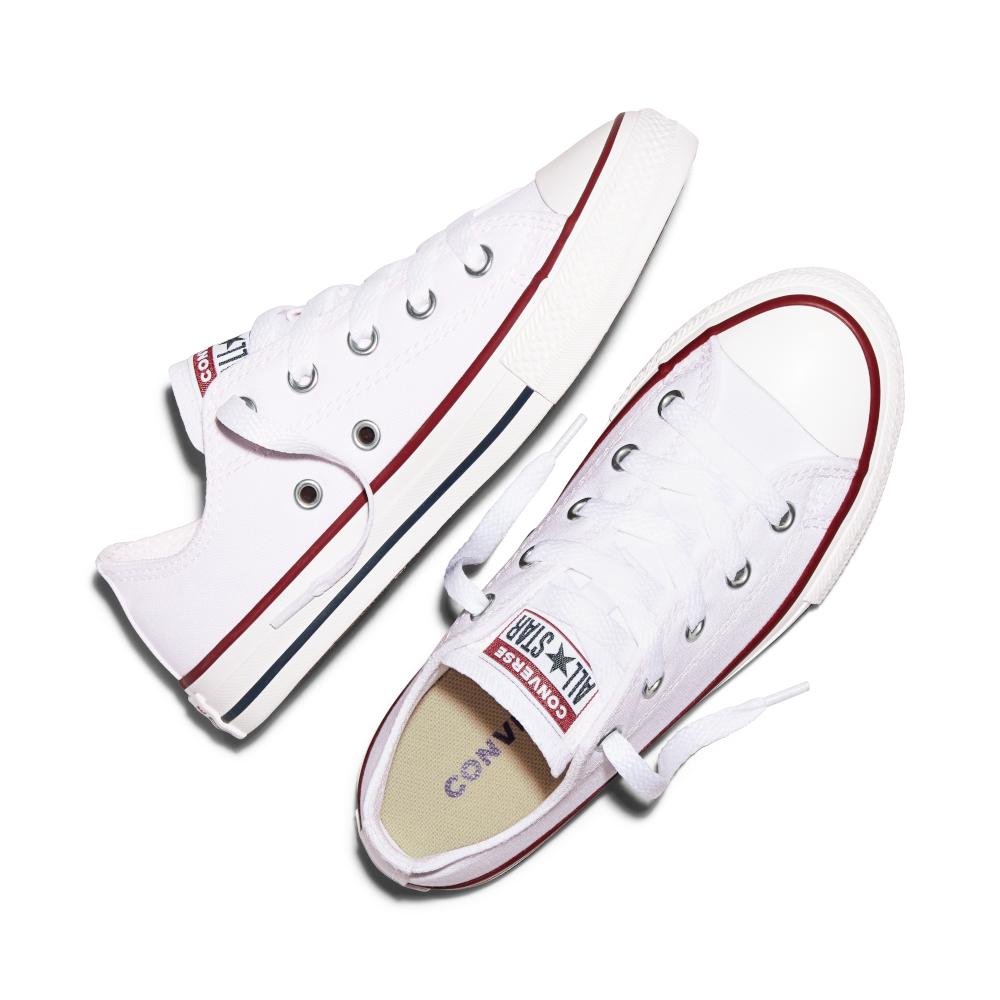 Tênis Juvenil Chuck Taylor All Star Canvas Cano Baixo Branco Branco 2