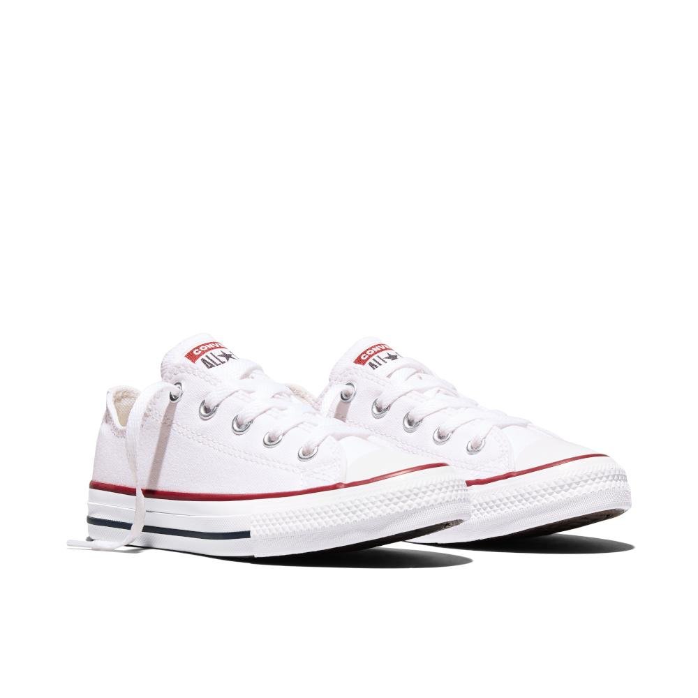 Tênis Juvenil Chuck Taylor All Star Canvas Cano Baixo Branco Branco 4