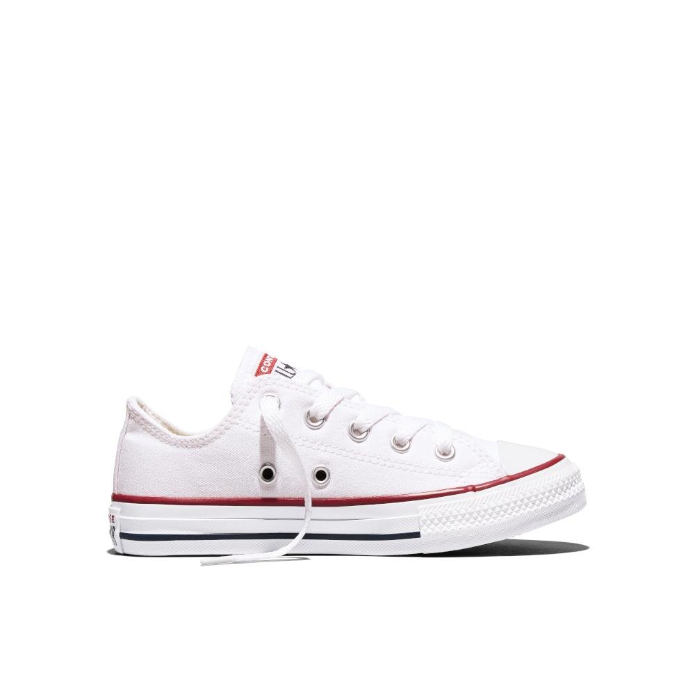 Tênis Juvenil Chuck Taylor All Star Canvas Cano Baixo Branco Branco 5
