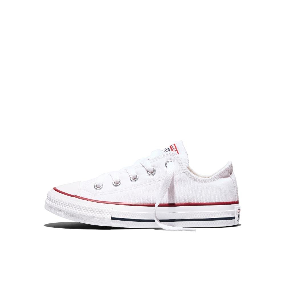 Tênis Juvenil Chuck Taylor All Star Canvas Cano Baixo Branco Branco 6