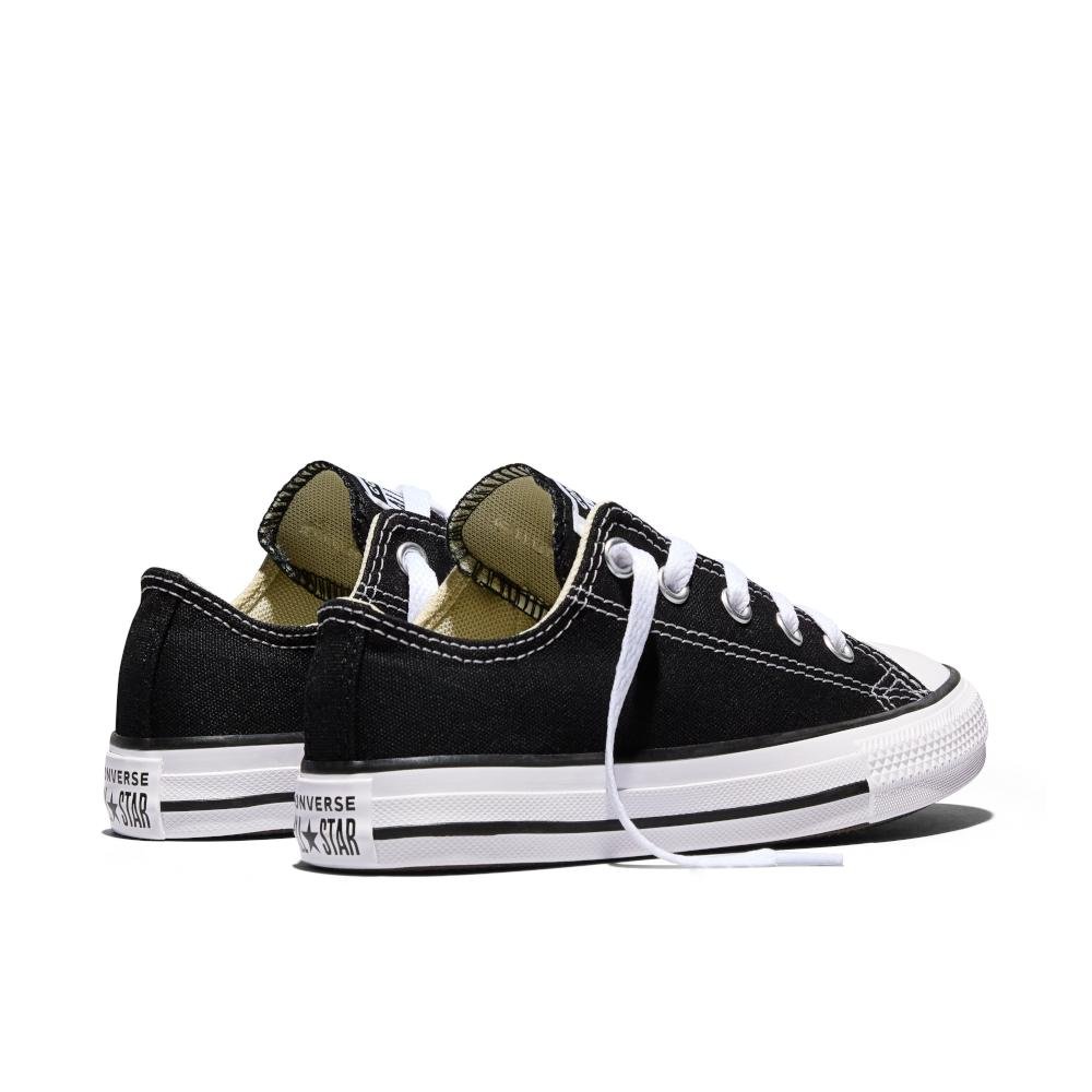 Tênis Juvenil Chuck Taylor All Star Canvas Cano Baixo Preto Preto 7