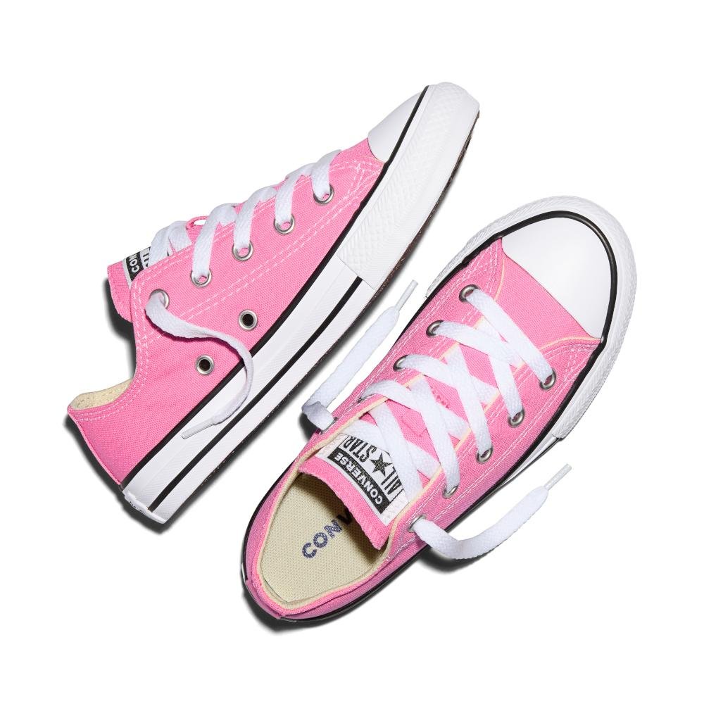 Tênis Juvenil Chuck Taylor All Star Canvas Cano Baixo Rosa Rosa 2