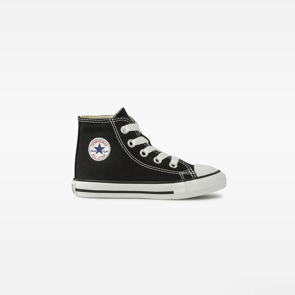 Tênis Criança Chuck Taylor All Star Canvas Cano Alto Preto