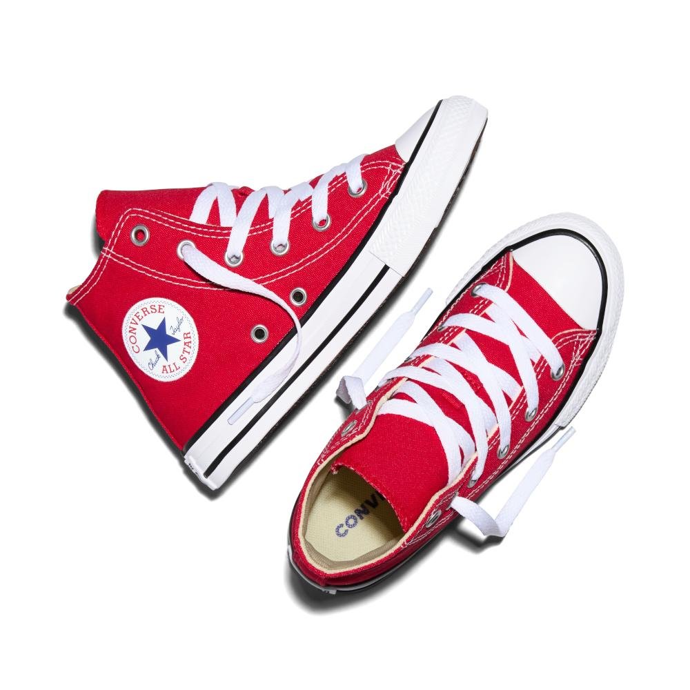 Tênis Juvenil Chuck Taylor All Star Canvas Alto Vermelho Vermelho 2