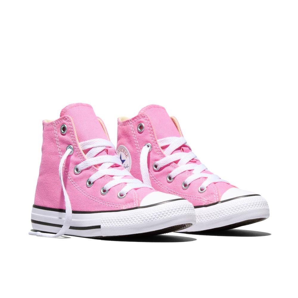 Tênis Juvenil Chuck Taylor All Star Canvas Cano Alto Rosa Rosa 5