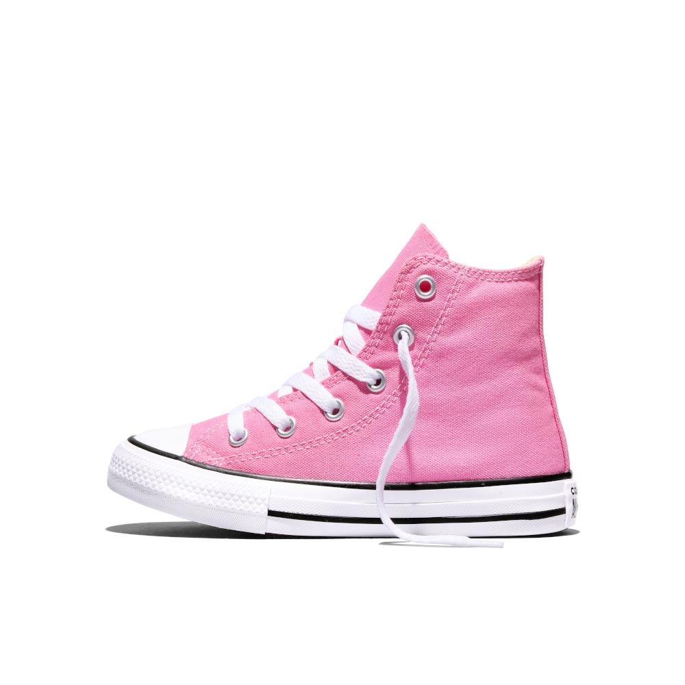 Tênis Juvenil Chuck Taylor All Star Canvas Cano Alto Rosa Rosa 6