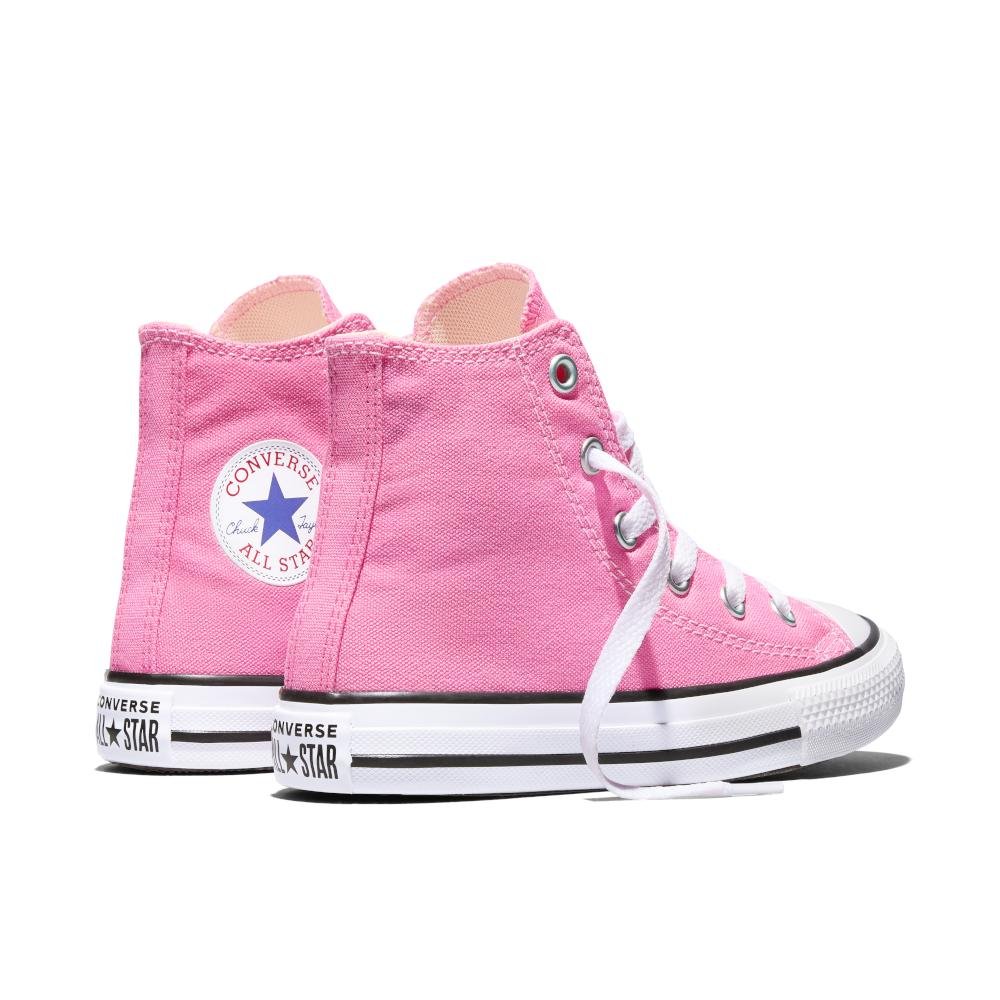 Tênis Juvenil Chuck Taylor All Star Canvas Cano Alto Rosa Rosa 7