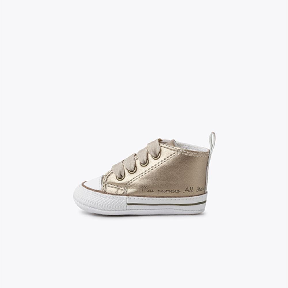 Tênis Bebê Chuck Taylor My First All Star Dourado Dourado 5