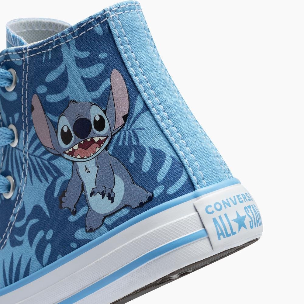 Tênis Juvenil Chuck Taylor All Star Disney Stitch Alto Azul Azul 2
