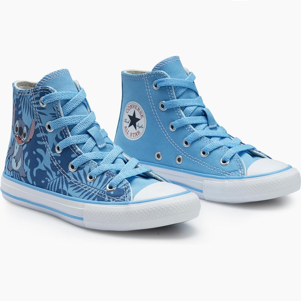 Tênis Juvenil Chuck Taylor All Star Disney Stitch Alto Azul Azul 5