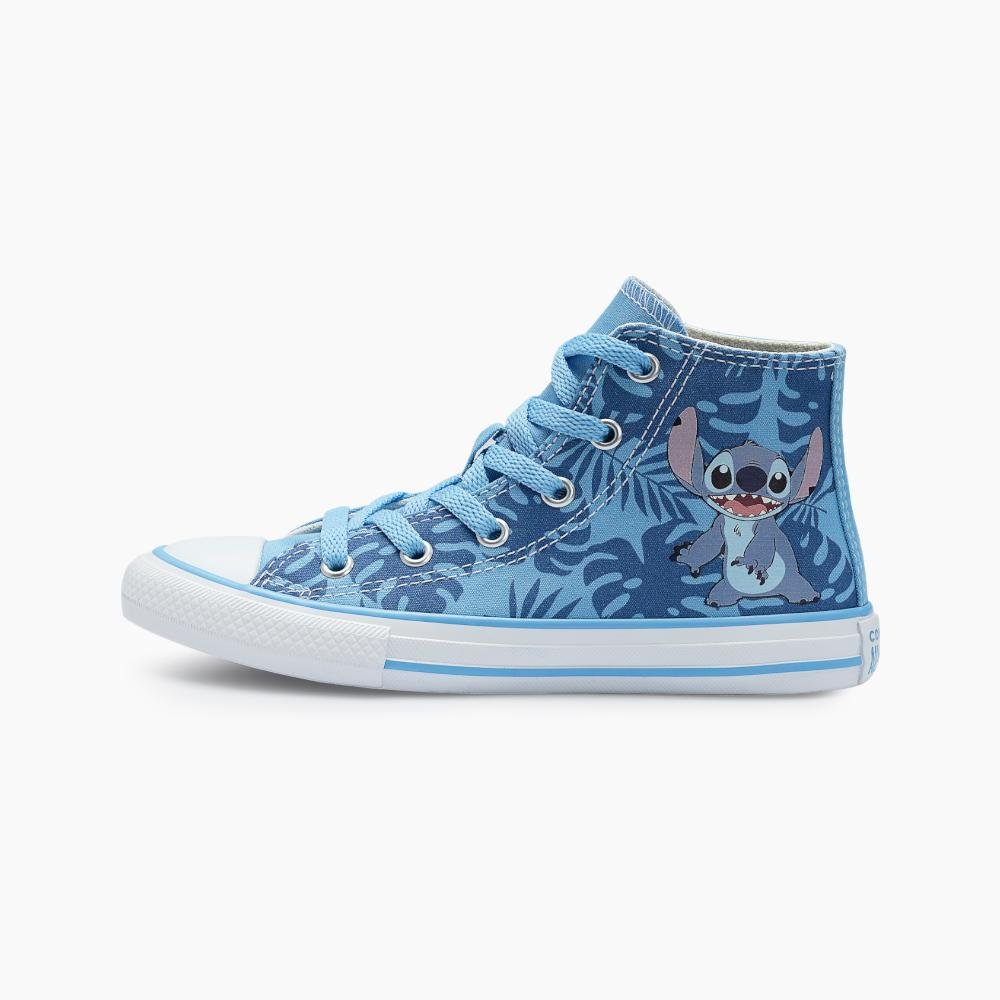 Tênis Juvenil Chuck Taylor All Star Disney Stitch Alto Azul Azul 9