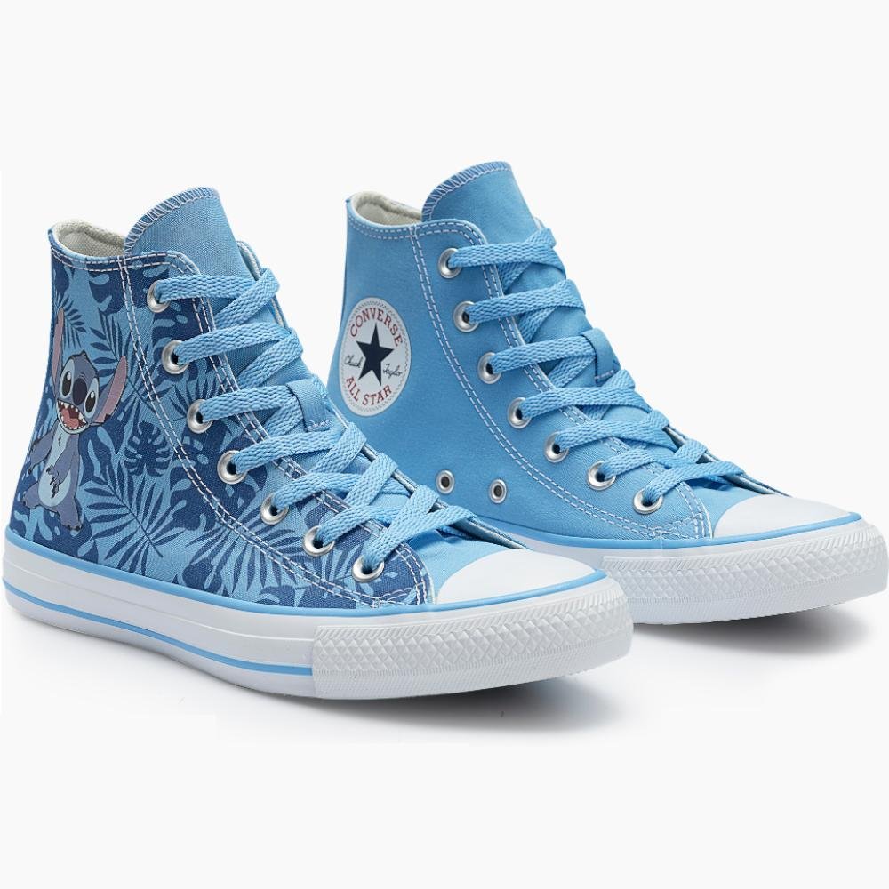 Tênis Juvenil Chuck Taylor All Star Disney Stitch Alto Azul Azul 4