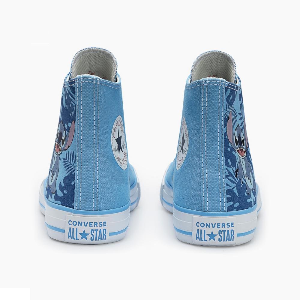 Tênis Juvenil Chuck Taylor All Star Disney Stitch Alto Azul Azul 7