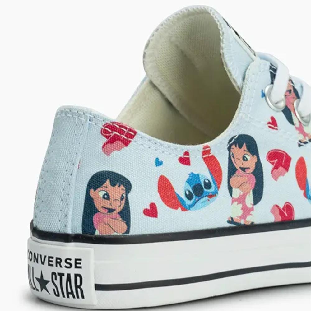 Tênis Juvenil Chuck Taylor All Star Stitch 2 Cano Baixo Azul Azul 2