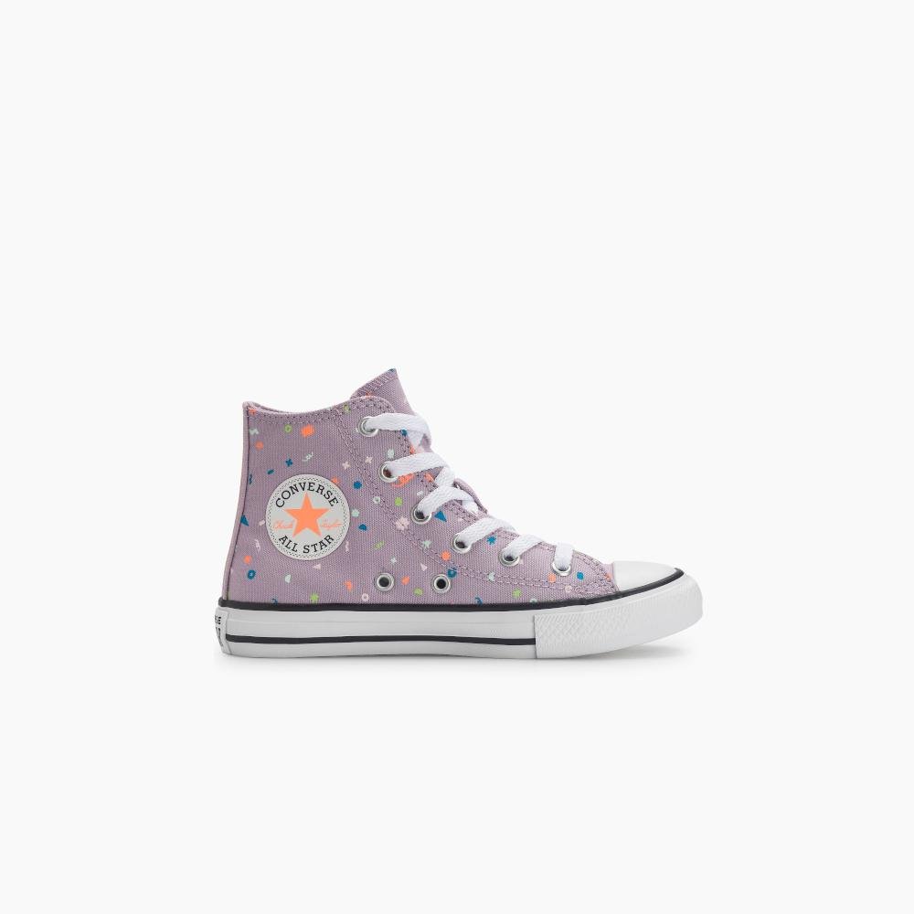 Tênis Juvenil Chuck Taylor All Star Confetti Party Alto Roxo